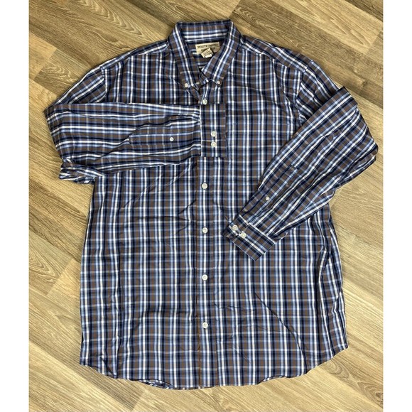 Duluth Trading Button Down Shirt Men’s XL Blue Plaid - Picture 1 of 7